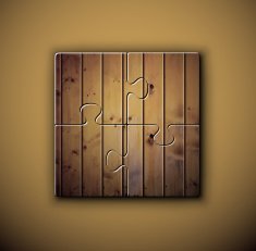 Wooden Background On Puzzle N3