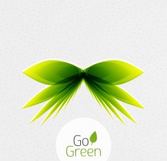 Vector shiny green nature background