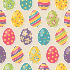 seamless pattern with easter eggs N39