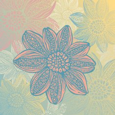 Colorful watercolor bright flower N2