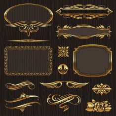 Golden design elements & page decor