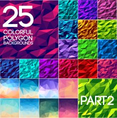 part 1 of collection bright colors set polygonal backgrounds concept N2