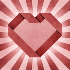 heart origami recycled paper craft N2