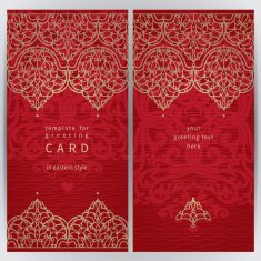Vintage ornate cards in Eastern style N41