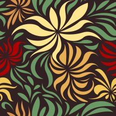 Abstract retro flower seamless pattern N2