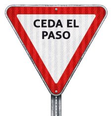 ceda el paso warning sign