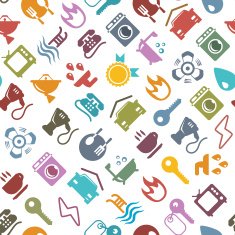 Colorful vector household background