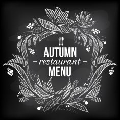 Autumn restaurant menu board