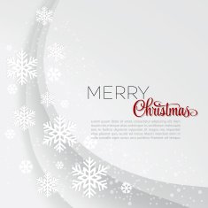 Merry Christmas greeting card with snowflakes N18