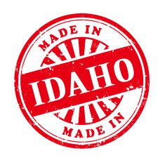 made in Idaho grunge rubber stamp N2