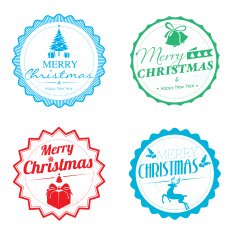 Grunge Christmas rubber stamps