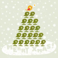 Christmas Bird Tree N2