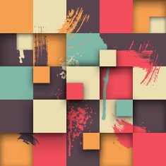 Abstract Texture with Squares and Paint Splashes N8