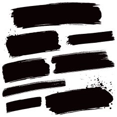Black paint strokes