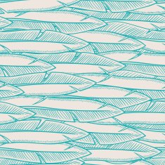 blue leaves on a beige background N2
