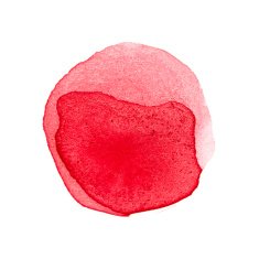 Red watercolor circle