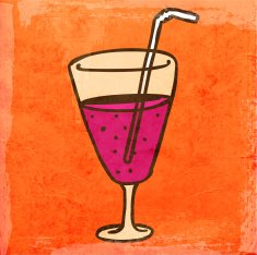 Fruity Drink on Grunge Background N2