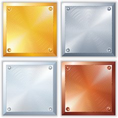 Metal Plates Vector Image Eps10