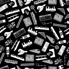 train and railway black gray pattern eps10