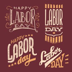Labor Day vintage hand-lettering designs N2