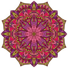 Vector bright colorful mandala