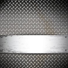Fluted metal background Vector Illustration