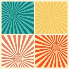 Sunburst Retro Textured Grunge Background Set N2