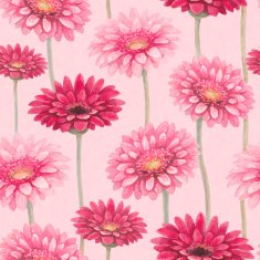 Watercolor gerber flowers Seamless pattern