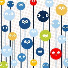 abstract dot style face pattern N2
