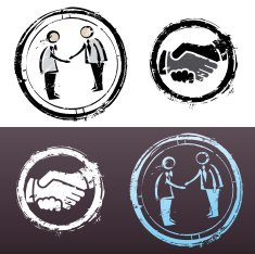 Business deal stamp
