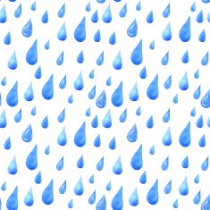 Watercolor seamless pattern raindrops