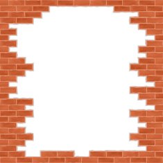 Broken brick wall N4