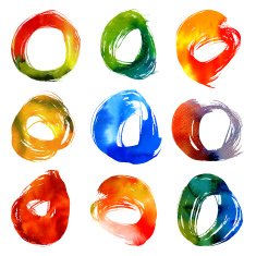 Watercolor circles N3