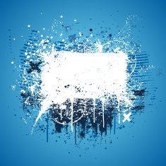 Blue grunge splatter