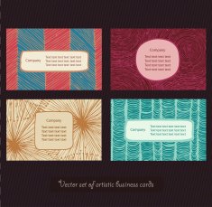 Business cards bright set Style elements Personal identity