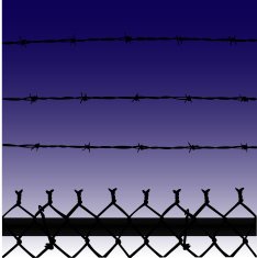 barbed wire at dusk N2