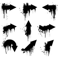 arrow splatter ink