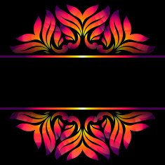 Spring floral colorful invitation frame leaves
