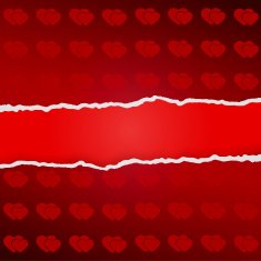 Ragged paper with pattern of hearts N4
