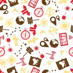 navigation icons color pattern eps10