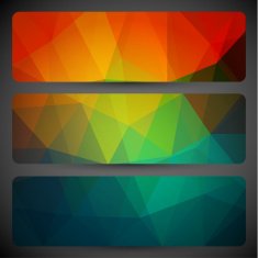Abstract geometric trianglular banners set N12