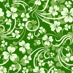 St Patrick's day vector seamless background with shamrock N10