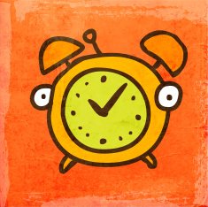 Alarm Clock on Grunge Background N2