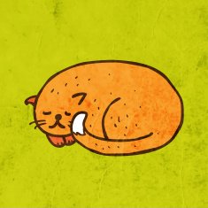 Cat Sleeping on Grunge Background N2