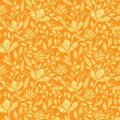 Golden floral embroidery seamless pattern background