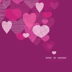 Textured fabric hearts decor pattern background N2