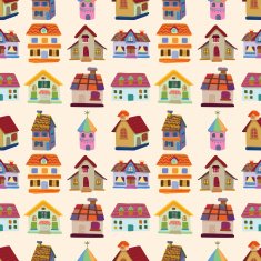 seamless house pattern N8
