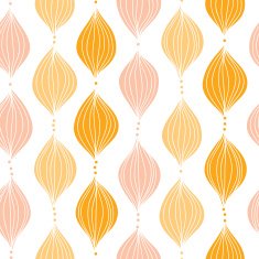 Abstract golden ogee seamless pattern background