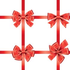 ribbon with bow on white N2