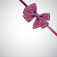 ribbon with bow on white N3